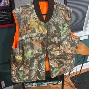 Men’s Camo Vest with Orange Lining
